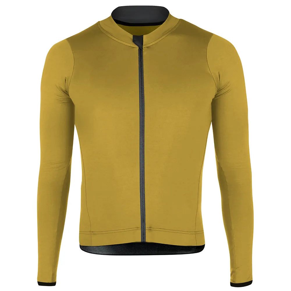 Men's Spring/Autumn Long Sleeve Breathable Cycling Jersey Shirt Road Mtb Wear Bike Uniform Outdoor-WAYBIKER