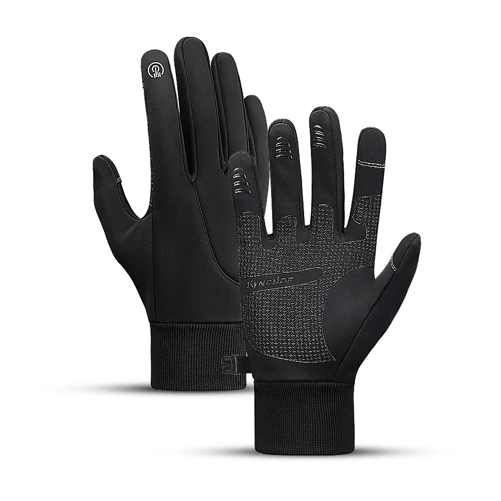 Winter Cycling Gloves Waterproof Fleece Velvet Touch Screen Bike Gloves For Fishing Hiking Winter Gloves-WAYBIKER