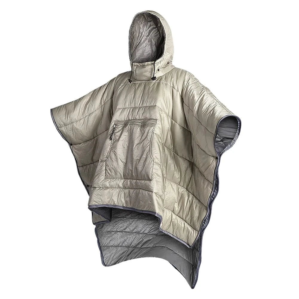 Outdoor Wearable Cloak Sleeping Bag Portable Warming Sleeping Bag Light-weight Cotton Sleeping Bag for Winter Camping Travel-WAYBIKER