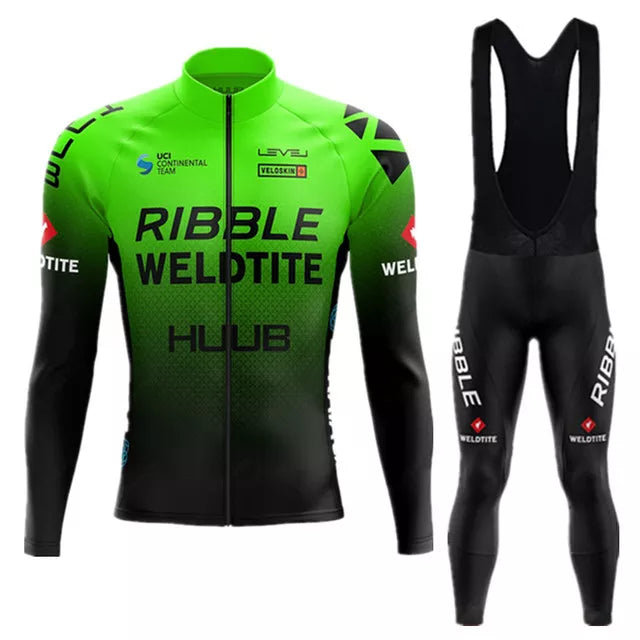 Autumn Cycling Jersey Set Long Sleeve Kit 2023 New HUUB Cycling Clothing Sports breathable Men Road Bike Suit MTB Pants Wear