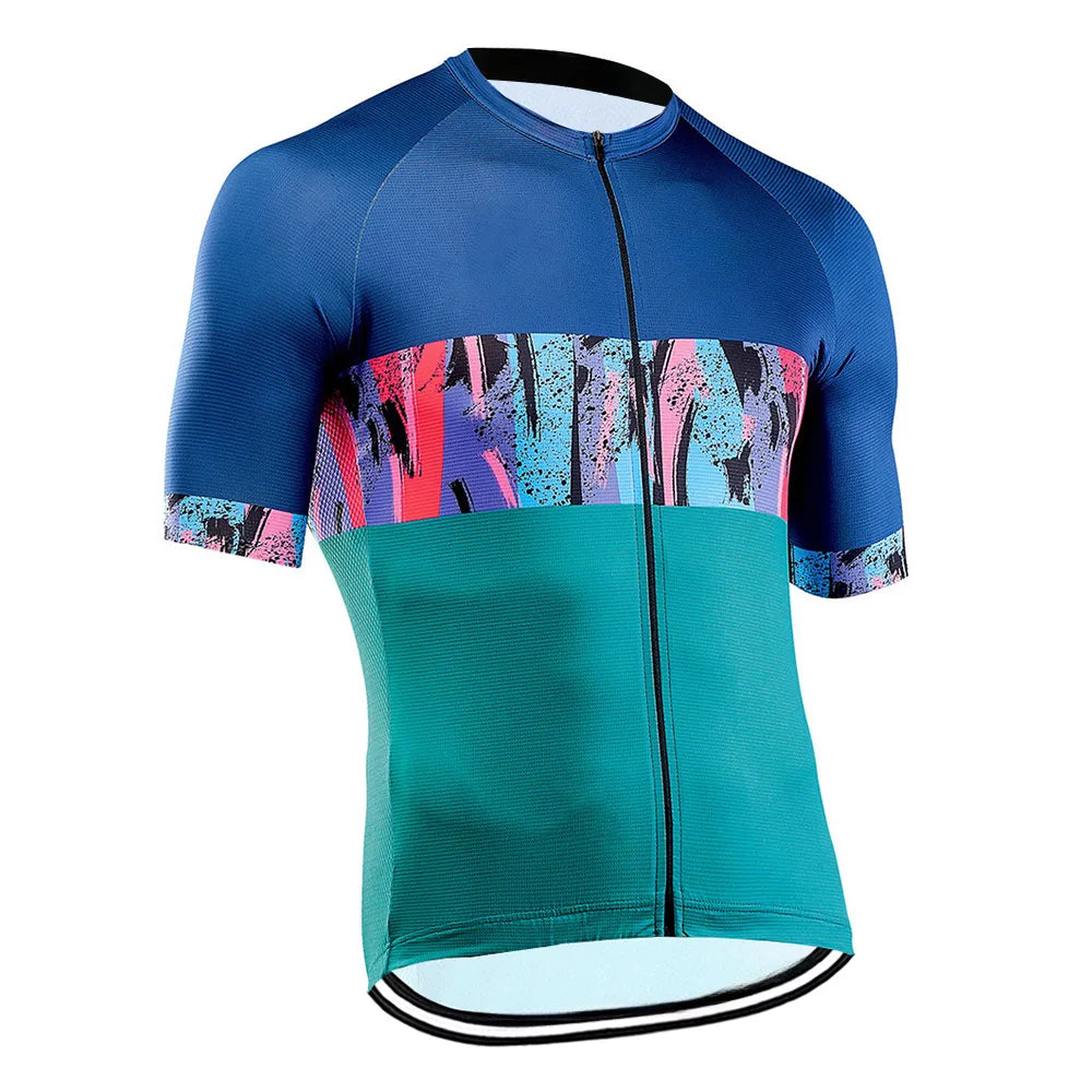 Cycling Jersey Men Mountain Bike Jersey MTB Bicycle Shirts Short Sleeve Road Tops  Quick Dry-WAYBIKER
