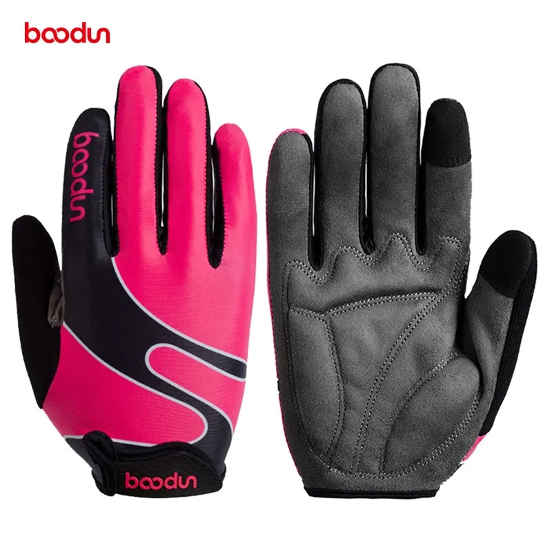 0939 hot sale Boodun Fashion  Cycling Full finger bicycle Racing gloves-WAYBIKER