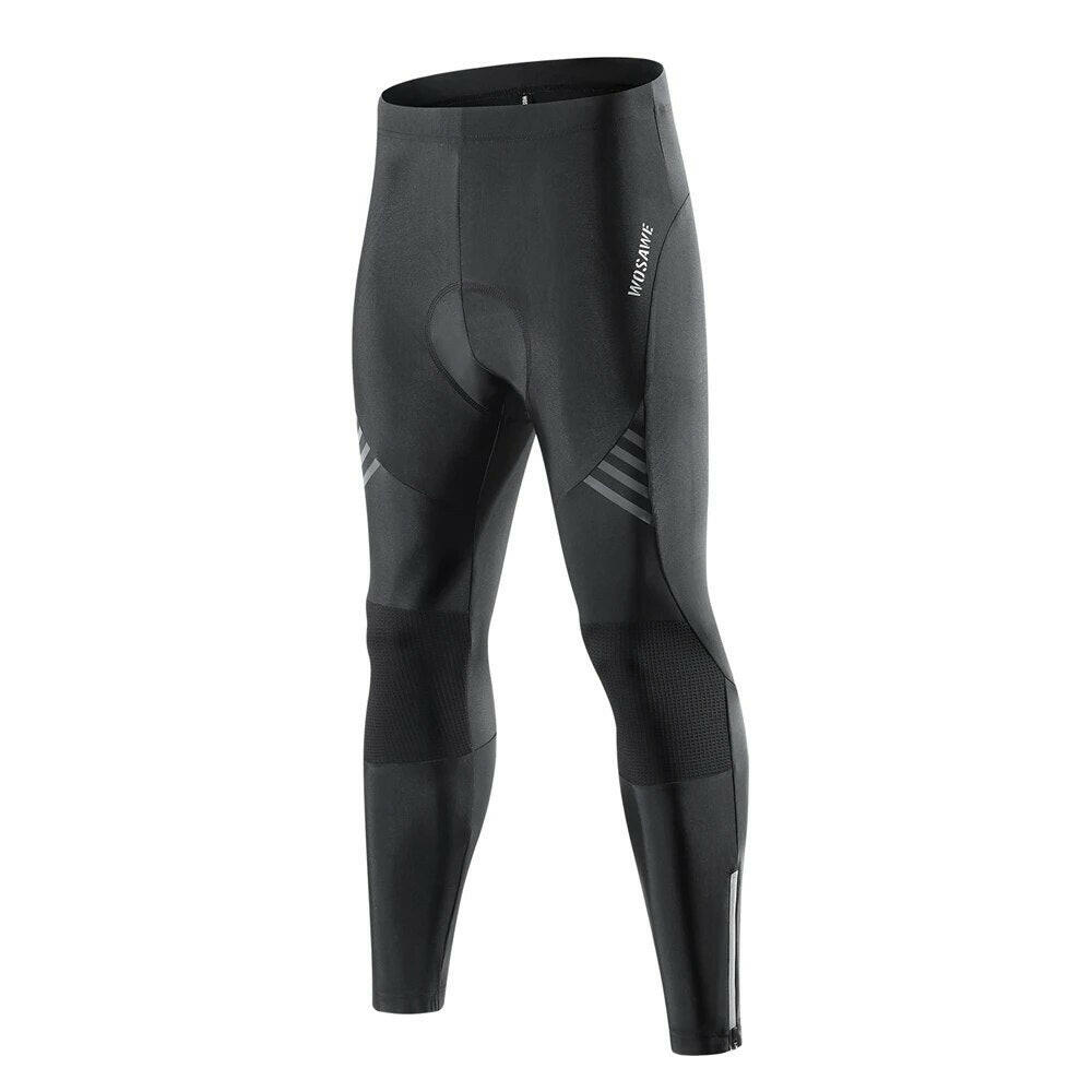 WOSAWE Men's Bike Pants Long 3D Padded Cycling Tights MTB Pants Bicycle Leggings Outdoor Riding Quick Dry Reflective Clothing-WAYBIKER