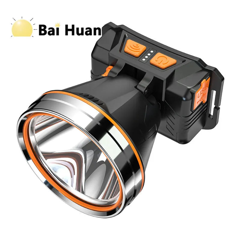 Usb Charging Induction Headlamp Outdoor Miner's Lamp Camping Wild Fishing Strong Light Led Flashlight Luz Frontal Para Cabeza-WAYBIKER