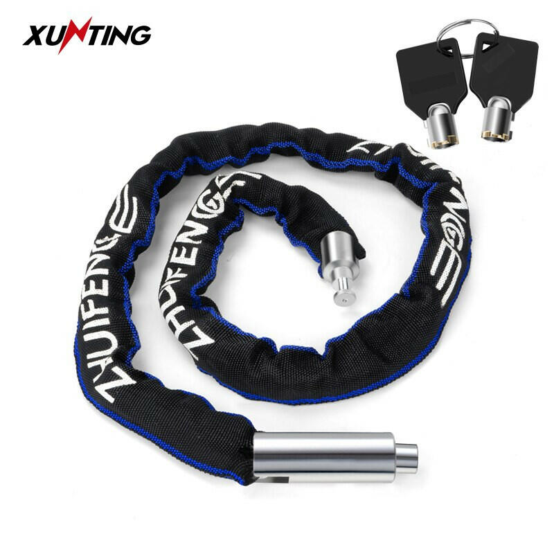 Bike Chain Lock Anti-Theft Heavy Duty Security 6MM Thick Chain for Bike Motorcycle Door Scooter Bicycle Lock for 2 Keys-WAYBIKER