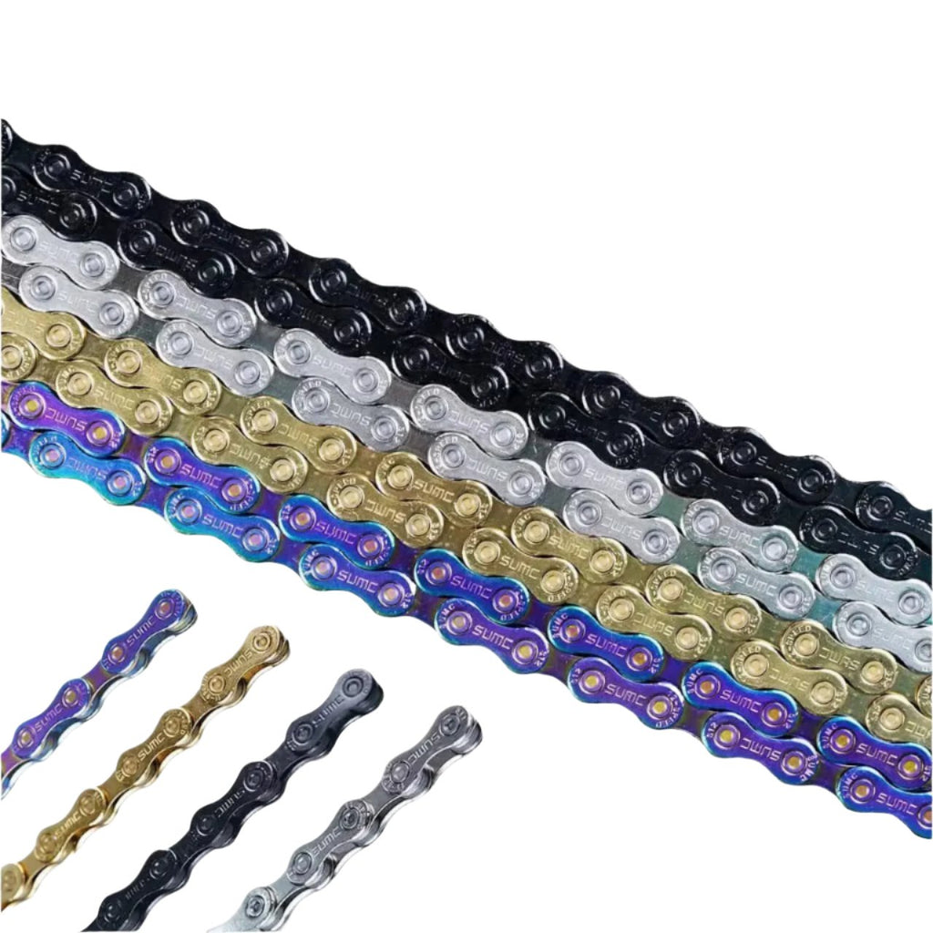 ZRACE Bike Chain 8 9 10 11 12 Speed MTB Mountain Road Bicycle,Neon-Like, Silver, Black, Gold,114/120/126L, OEMed by SUMC-WAYBIKER