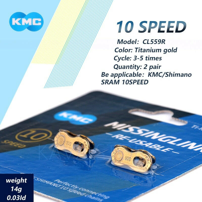2 Pairs KMC Bicycle Missing Link 6/7/8/9/10/11/12 Speed Quick Magic Clasp Gold Silver Reusable For SHIMANO SRAM Bike Chains-WAYBIKER