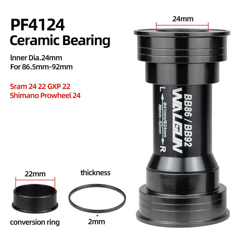 Walgun PF4124 BB86 92 Pressfit Bottom Brackets Mtb Road Bicycle BB PF4130 PF41DUB Frame Shell 86.5-92mm for Shimano SRAM DUB GXP-WAYBIKER