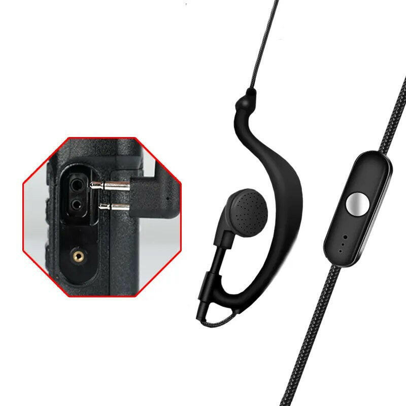 2 Pieces Earphone For Walkie Talkie K5 UV5R 888S KSUT With PTT Radio M K 2 Jack Plug Earpieces For Motorola Radio Accesories-WAYBIKER
