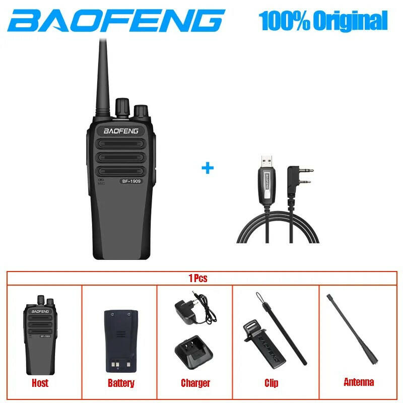 BaoFeng BF-1909 10Watts 3800mAh UHF 400-470MHz Walkie Talkie Long Range Portable Two Way Radio BF-888S Upgraded Version Station-WAYBIKER
