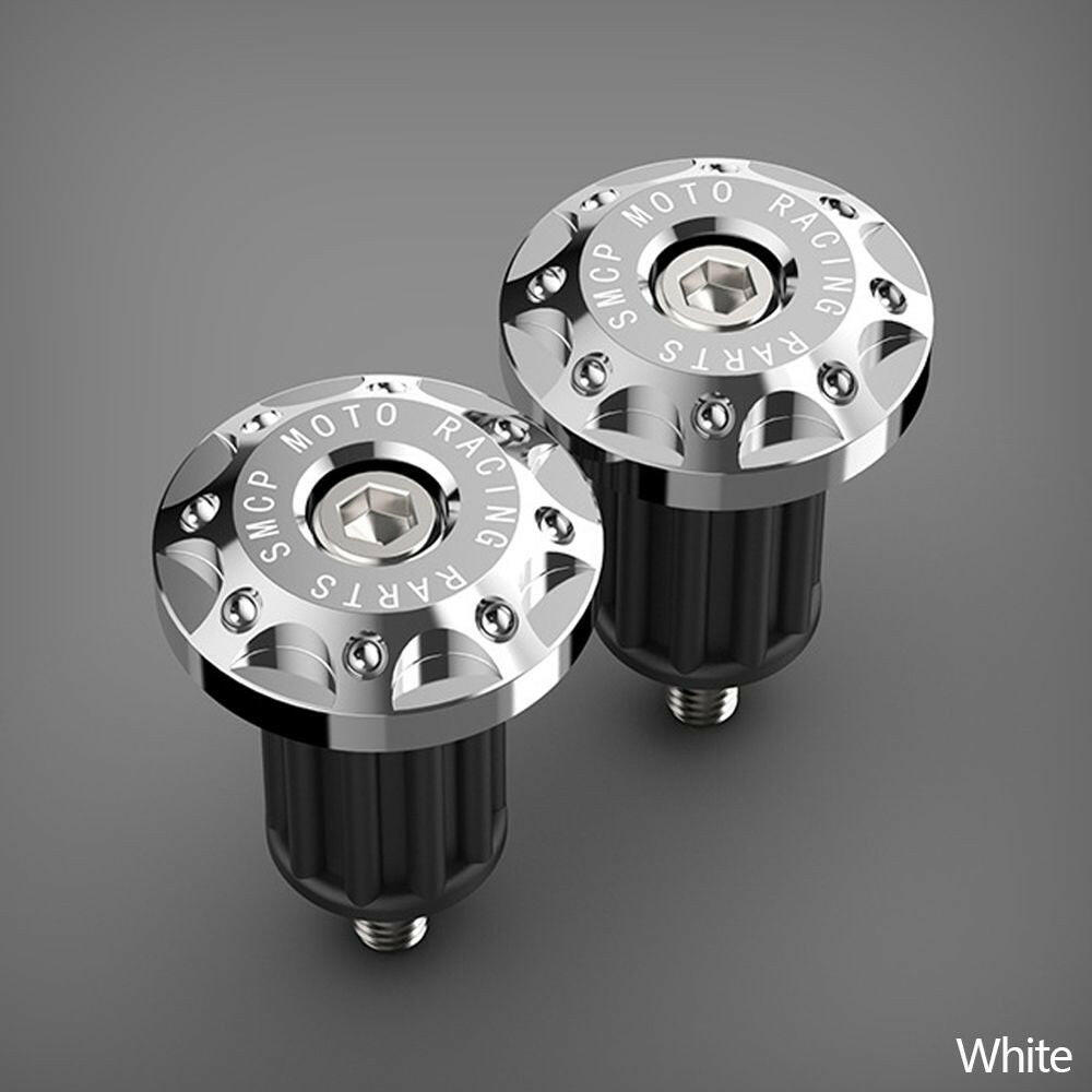 2PCS Motorcycle Handle Bar Ends Grips Moto CNC Metal Handlebar Counterweight Plug Slider Motor Bike Grips Dirt Bike Accessories-WAYBIKER