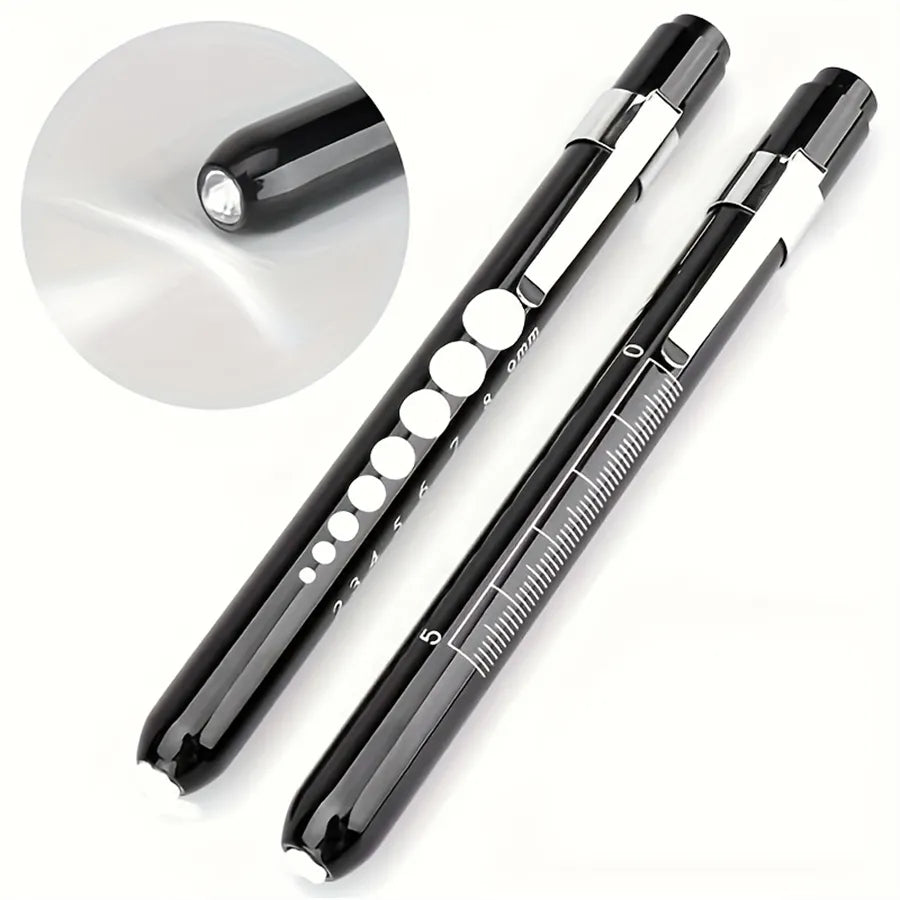 Oral Xamination Pen Light, Pen Flashlight, Pupil Examination Pen Light, Medical Pen Light with Pupil Gauge and Ruler-WAYBIKER