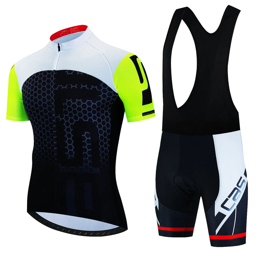 2023 Bicycles Cycling Jersey Set MTB Men's Cycling Maillot Summer Cycle T-Shirt Bib Shorts Suit Triathlon Mountain Bike Clothes-WAYBIKER