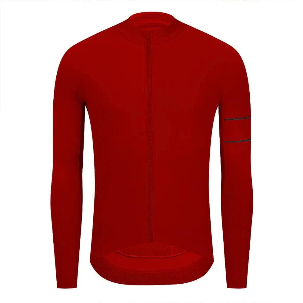YKYWBIKE Men's Cycling Jersey Autumn 10-20°C Thermal Fleece Bicycle Jacket Long Sleeve Winter Warm Road Bike Jersey MTB Pro-WAYBIKER