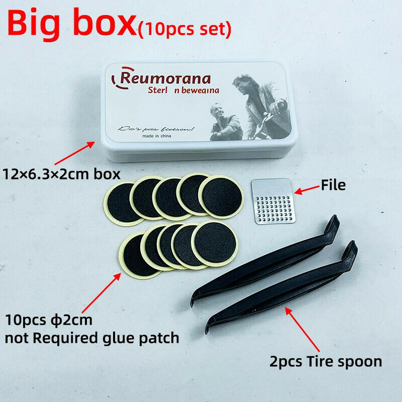 Bike Bicycle Cycling Tire Repair Kit Tool Set Inner Tube Patching Tyre Filler Glue Free Cold Patch Sealant Fix Portable Tirefit-WAYBIKER