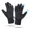 Autumn Winter Warm Cycling Gloves Water Windproof Touchscreen Anti-slip Bicycle Motorbike Gloves Men Black Hiking Mountaineering