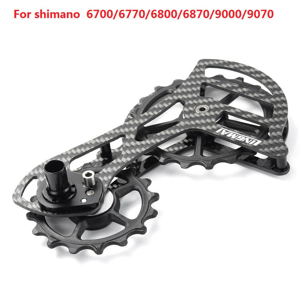 LINGMAIUT 105 Bicycle Ceramic Bearing Carbon fiber Jockey Pulley Wheel Set Rear Derailleurs Guide Wheel Ultegra / DURA ACE / 105-WAYBIKER