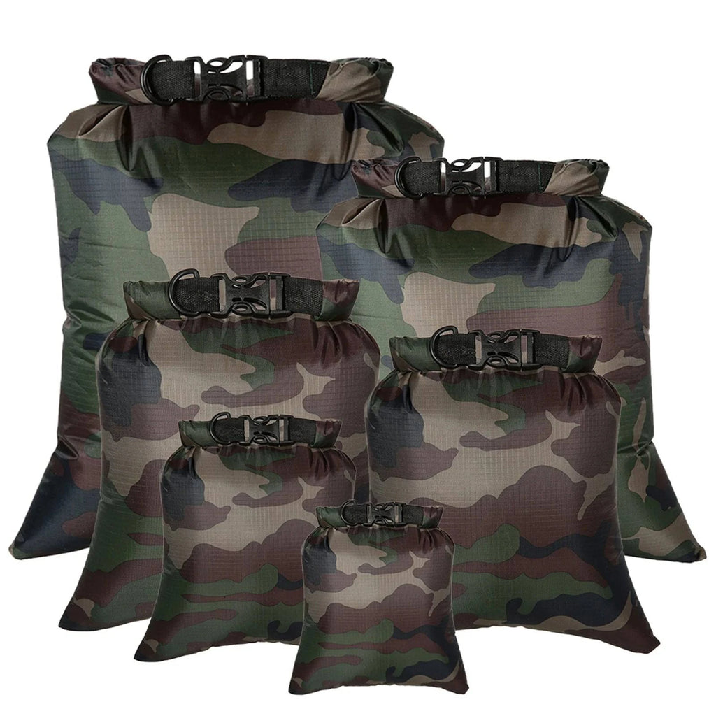 6PCS Outdoor Waterproof Bag Dry Pack Sack Sports Bag for Drifting Boating Floating Kayaking Beach Camping Surfing Swimming Bags-WAYBIKER