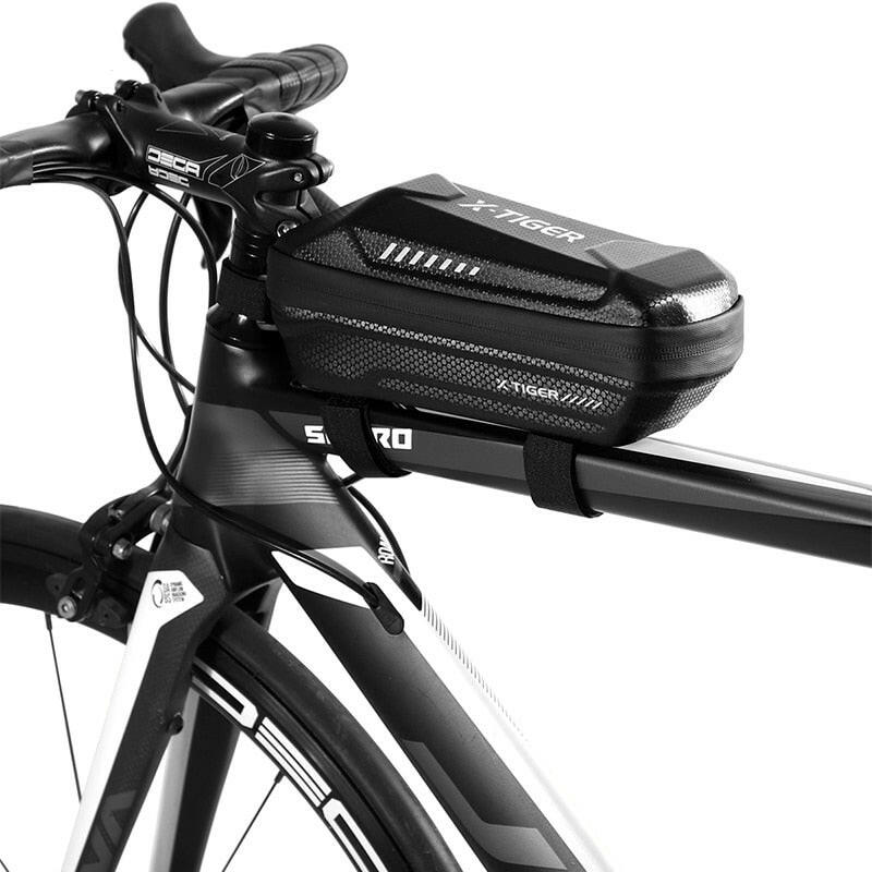 X-TIGER Bicycle Bag Frame Front Top Tube Cycling Bag Rainproof Portable 1L Capatity MTB Bike Accessories PU Shell Pouch Bike Bag-WAYBIKER