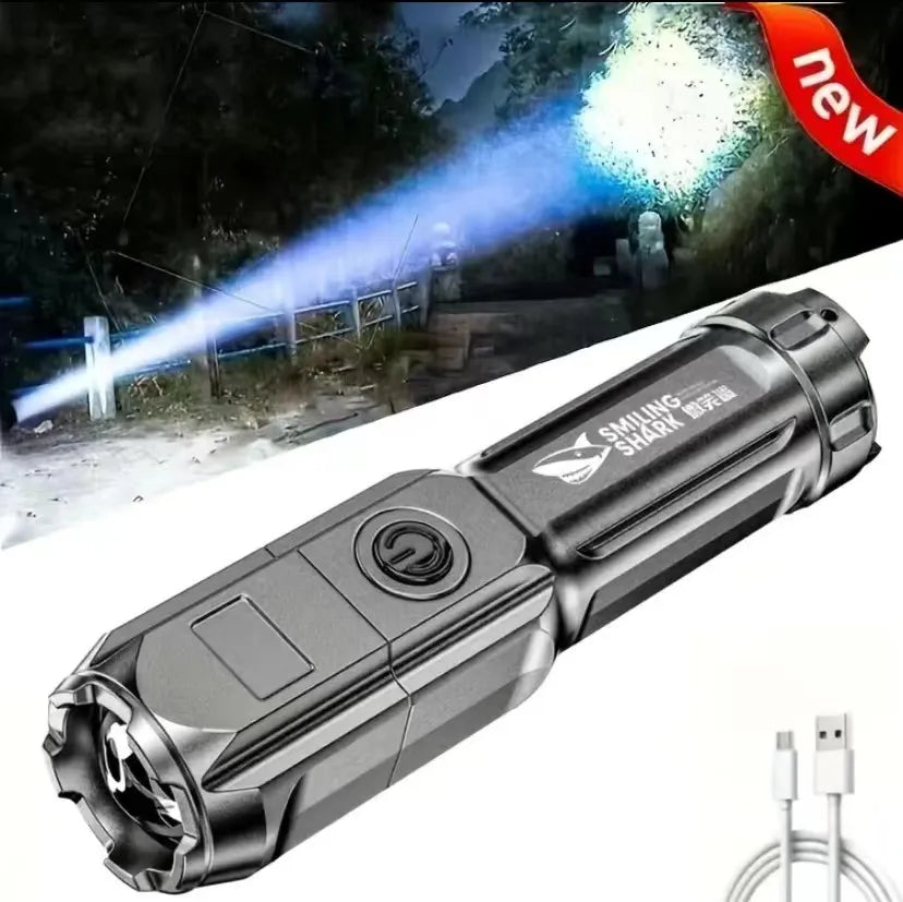 Powerful LED Flashlight Rechargeable USB 18650 Waterproof Zoom Fishing Hunting 100000 Lumens Tactical Flashlight LED Flashlight