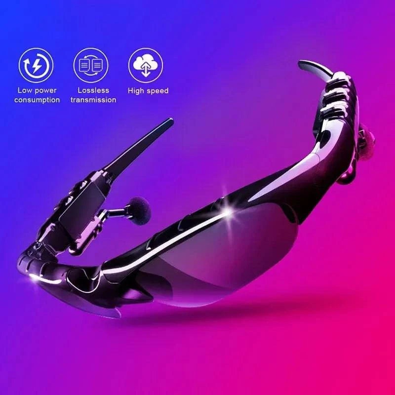 Stereo Earphones Wireless Headset with Mic Glasses Sunglasses for Driving Cycling Sports Noise Reduction Headphones-WAYBIKER