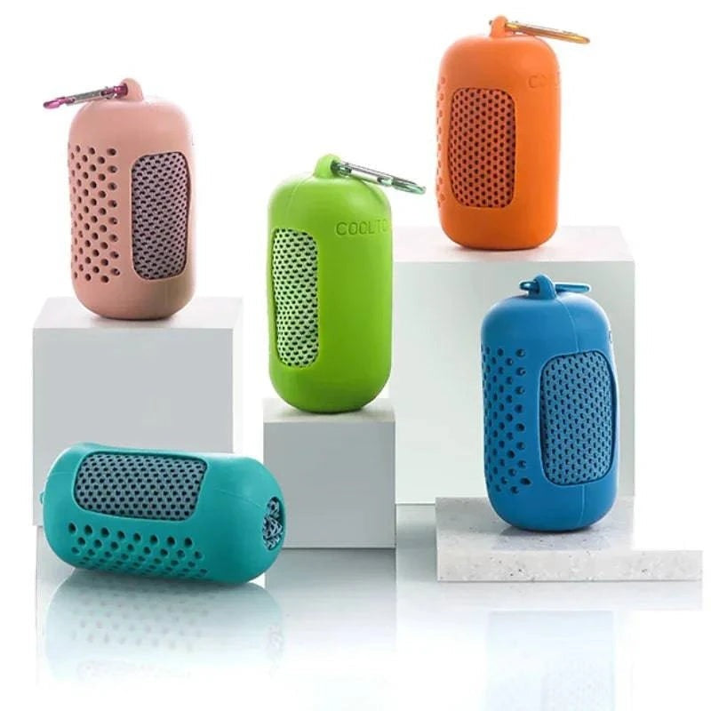 Portátil Mini Silica Gel Set, Toalha fria, Fibra de poliéster, Toalha de resfriamento ao ar livre, Fitness Sports, Ginásio, Corr-WAYBIKER