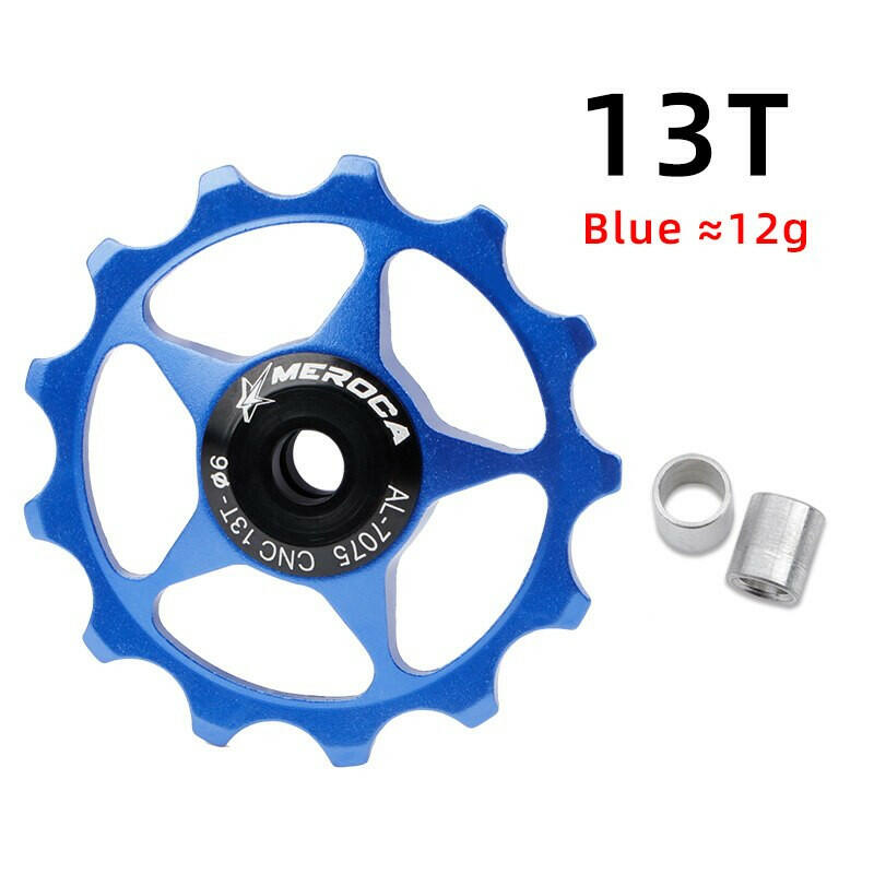 Metal Bearings MTB Road Bike Meroca Guide Pulleys 11T 13T Sealed Bearing 7/8/9/10 Speed Rear Derailleur Pulley Jockey Wheel-WAYBIKER