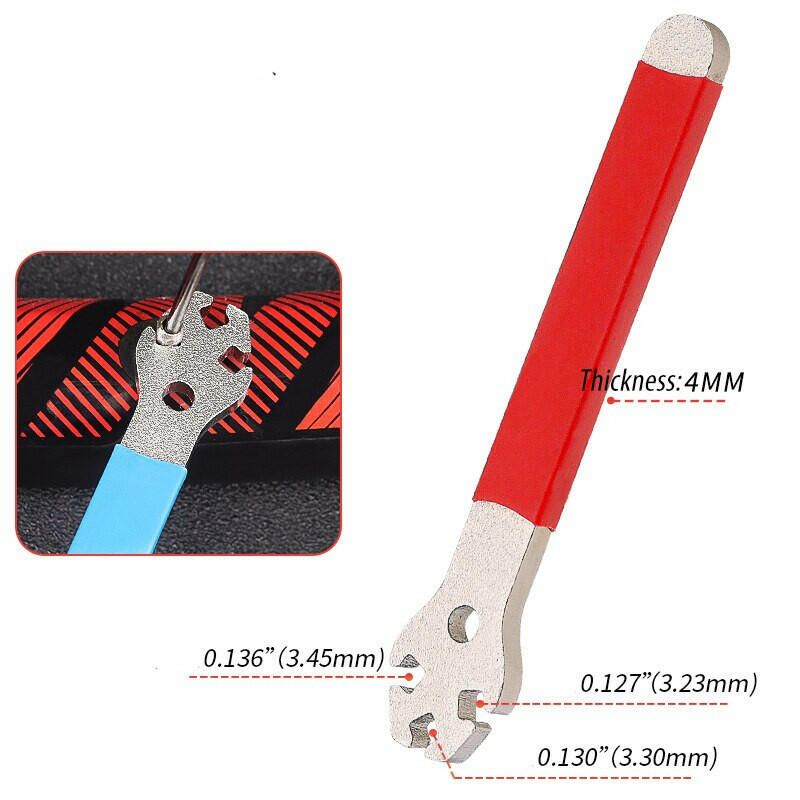 Bike Spoke Wrench Rim Adjustment Tool Tensioner Correction Full Steel Bicycle Spoke Nipple Tool Spanner Kit-WAYBIKER