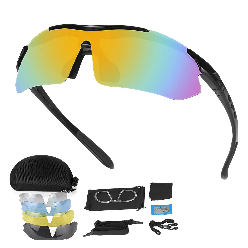 HEROBIKER Polarized Sports Men Sunglasses Road Cycling Glasses Mountain Bike Bicycle Riding Protection Goggles Eyewear-WAYBIKER