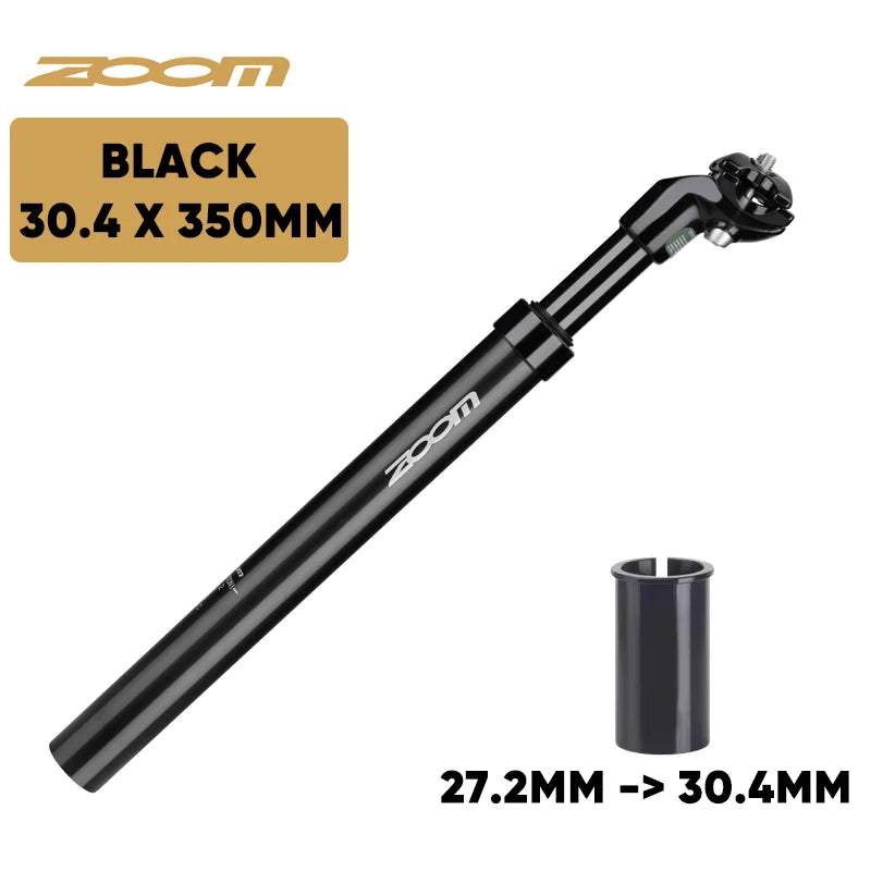 ZOOM Bike Suspension Seatpost 27.2/31.6/28.6/30.4/30.8/33.9mm MTB Suspension Seat Tube 350mm Shock Absorber Seat Post Bike Parts