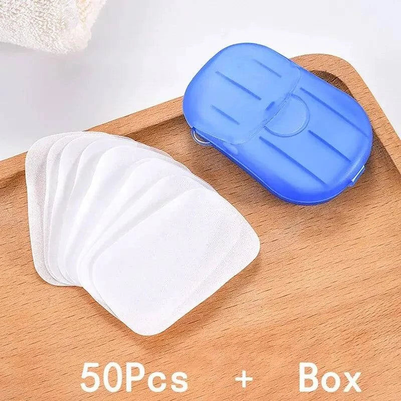Portable Bathroom Soap Slices Bath Hand Washing Slice Sheets Outdoor Travel Scented Foaming Soap Paper Bath Clean Soap Tablets-WAYBIKER