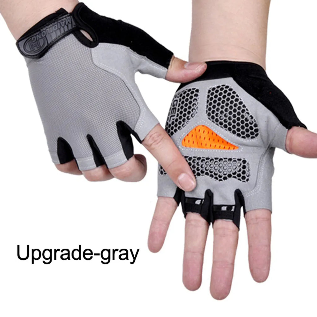 Anti Slip Shock Breathable Half Finger Gloves Breathable Cycling Gloves Fitness Gym Bodybuilding Crossfit Exercise Sports Gloves-WAYBIKER