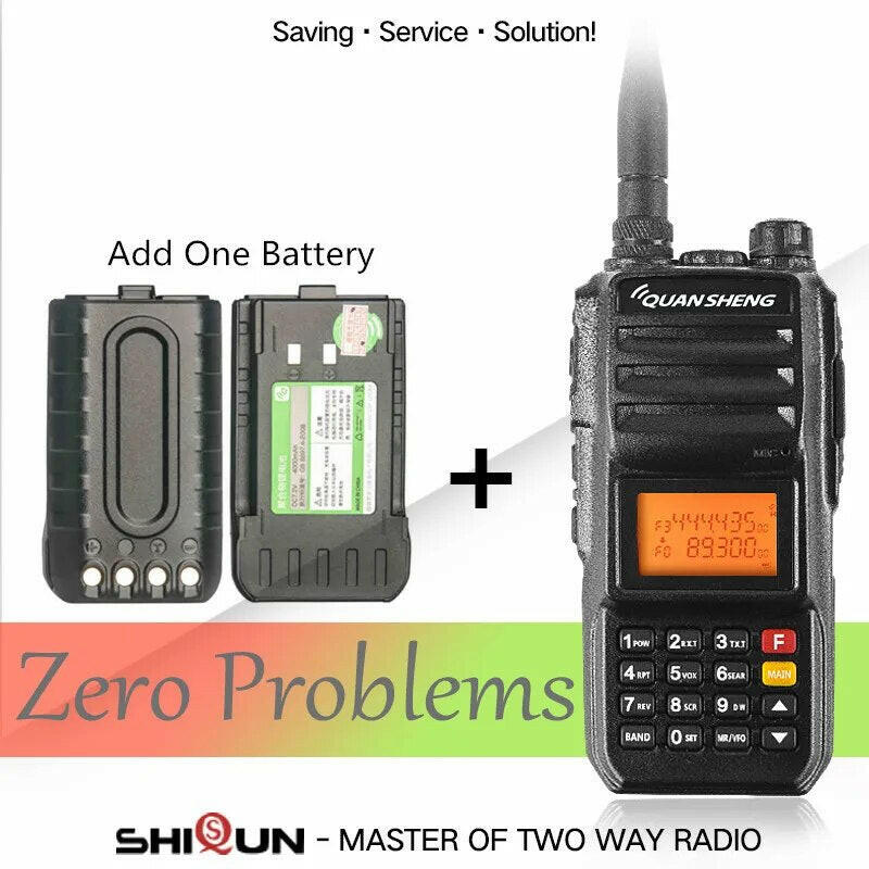 Walkie-Talkie 10KM QuanSheng TG-UV2 Plus 10W Long Range Talkie Walkie 10KM 4000mah Radio 10 KM Vhf Uhf Dual Band Analog UV2 Plus-WAYBIKER