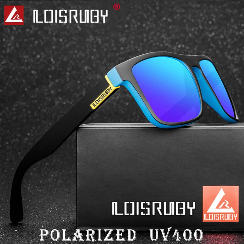LOISRUBY Brand Square Cycling Sunglasses Men Polarized Fishing Sun Glasses UV400 Eyewear Women Shades oculos de sol masculino-WAYBIKER