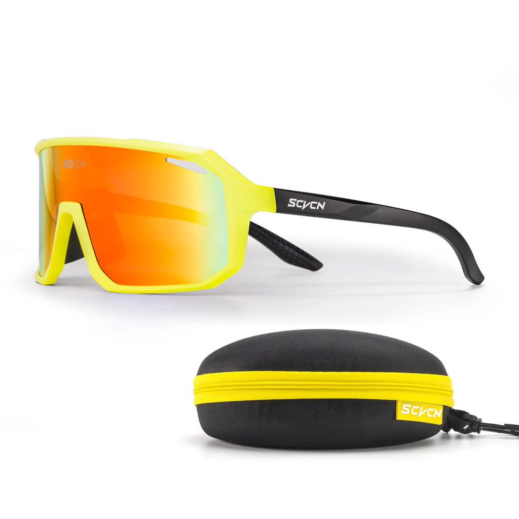 SCVCN Men Women Outdoor Sports Photochromic Cycling Sunglasses Male MTB Bicycle Glasses  Road Running Fishing Goggles With Case-WAYBIKER