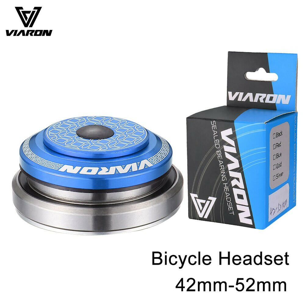 VIARON MTB Bicycle Headset 42/52 44/55 /56mm CNC 1 1/8" 28.6 Spinal Canal/Straight Tube Fork Internal Mountain Road Bike Headset-WAYBIKER
