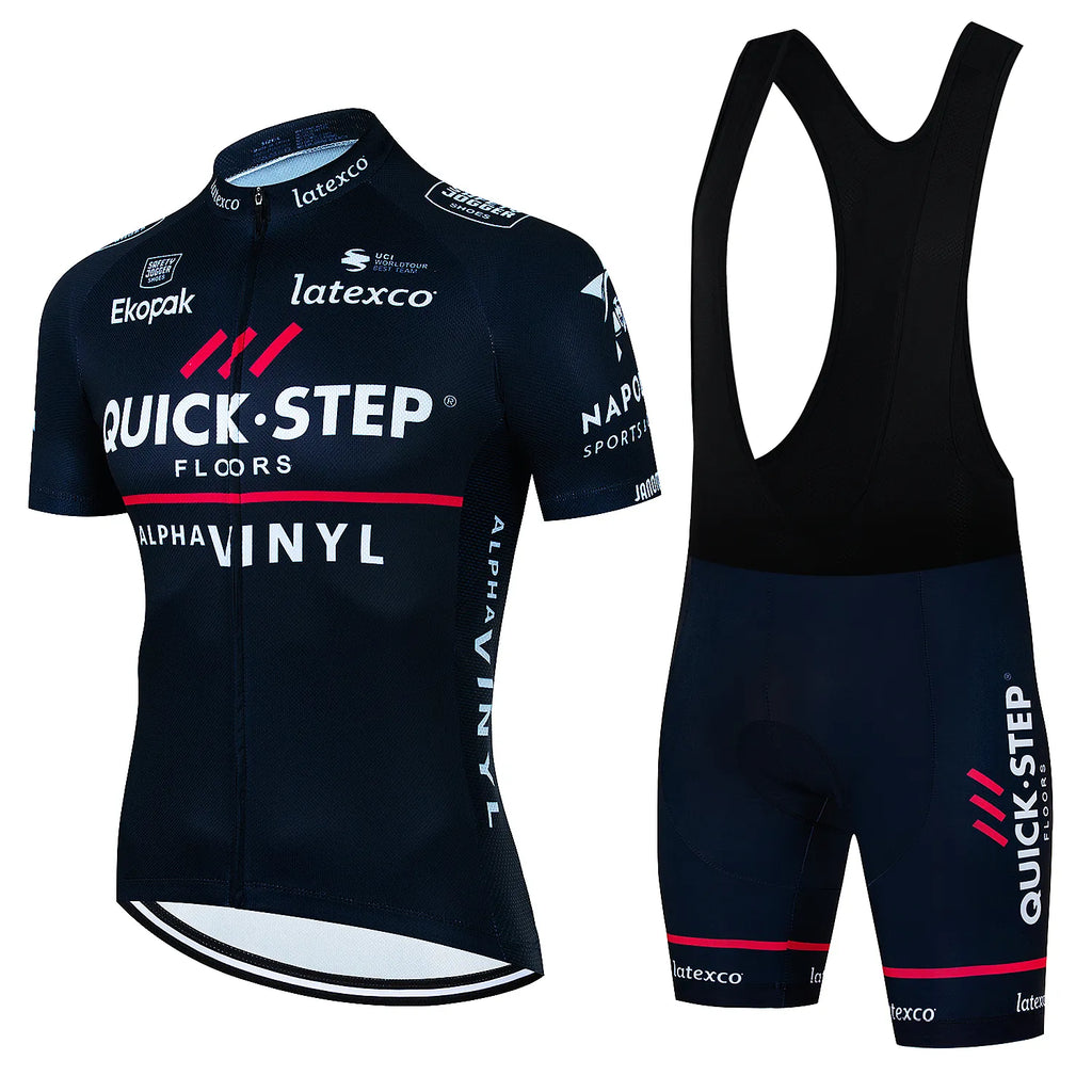 Cycling Jersey Set 2023 QUICK STEP Summer Cycling Clothing MTB Bicycle Clothes Outdoor Bike Cycling Clothing Men Cycling Suit-WAYBIKER
