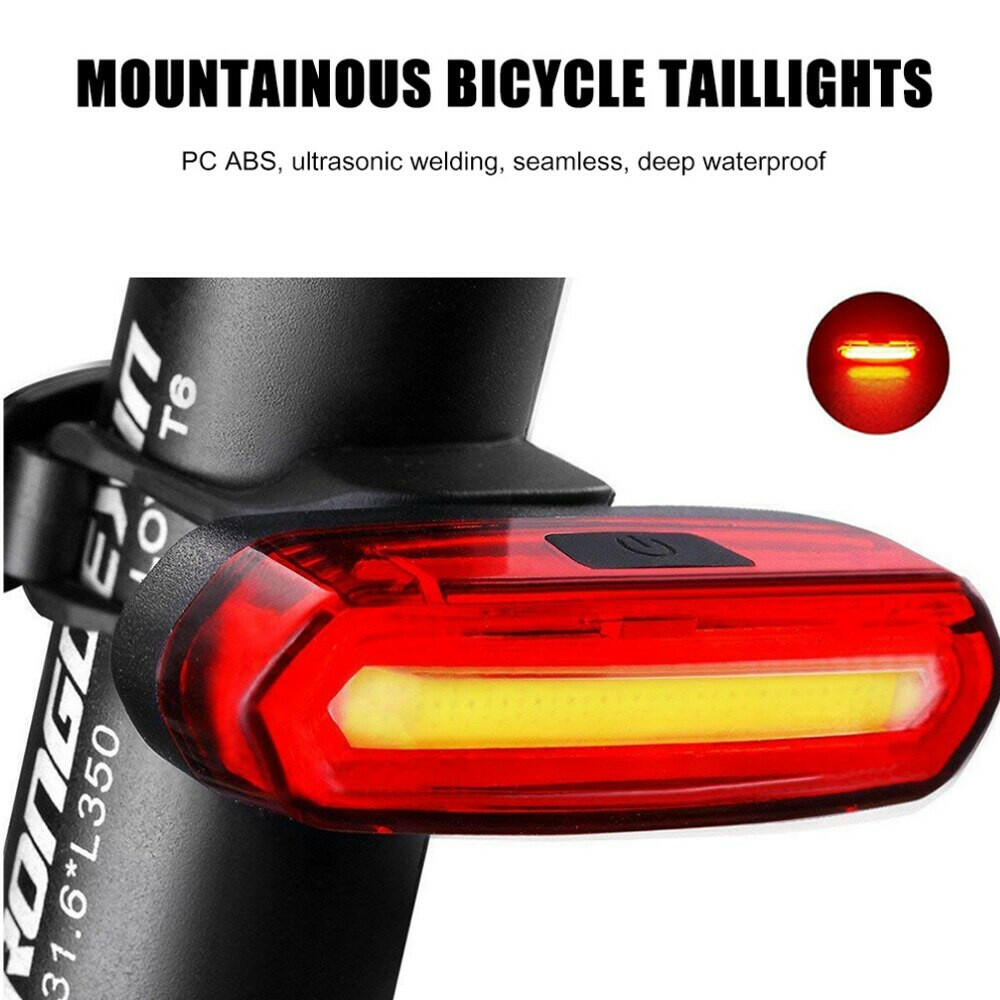 Bicycle Taillight MTB Red Light Bike Rear Light USB Rechargeable LED Cycling Bike Warning Light Mountain Bicycle Lamp-WAYBIKER