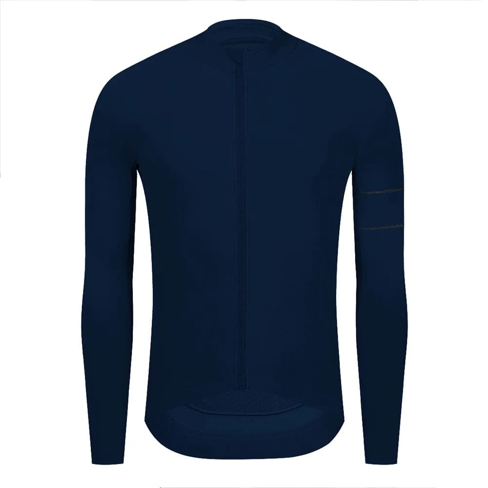 YKYWBIKE Autumn Men's Cycling Jersey Fleece Thermal Bike Jacket Bicycle Jersey MTB Road Bike Long Sleeve Bicycle Clothing-WAYBIKER
