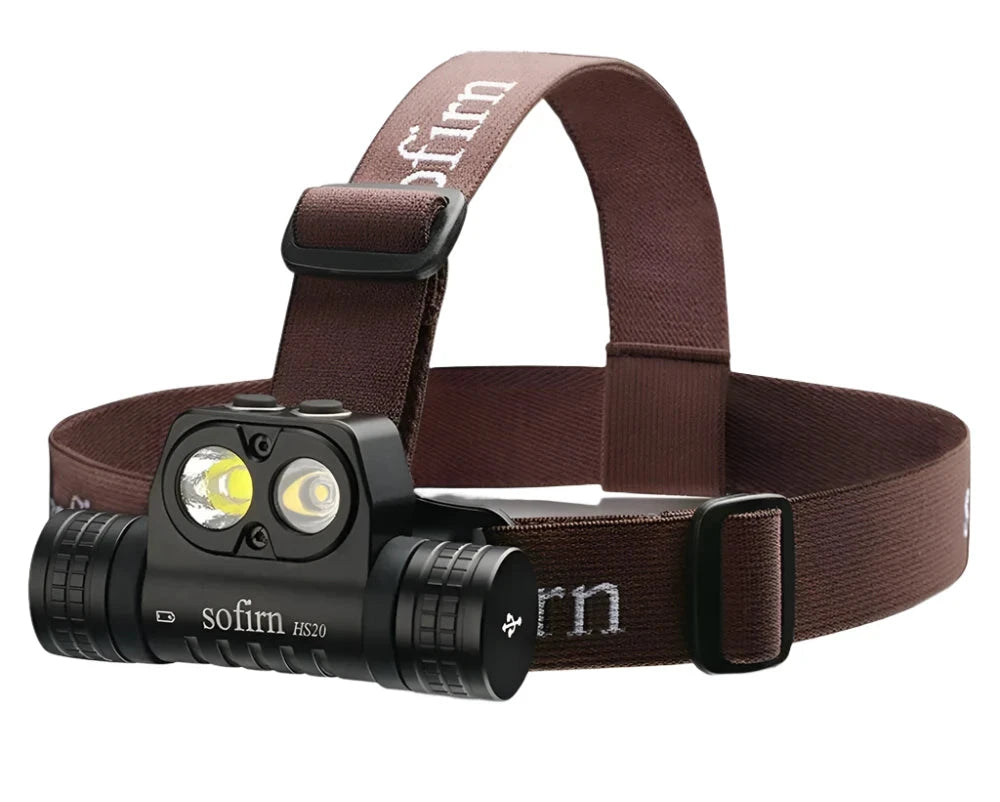 Sofirn HS20 USB C Rechargeable LED Headlamp 18650 Powerful 2700lm Light with Spotlight Floodlight Dual Switch Indicator-WAYBIKER