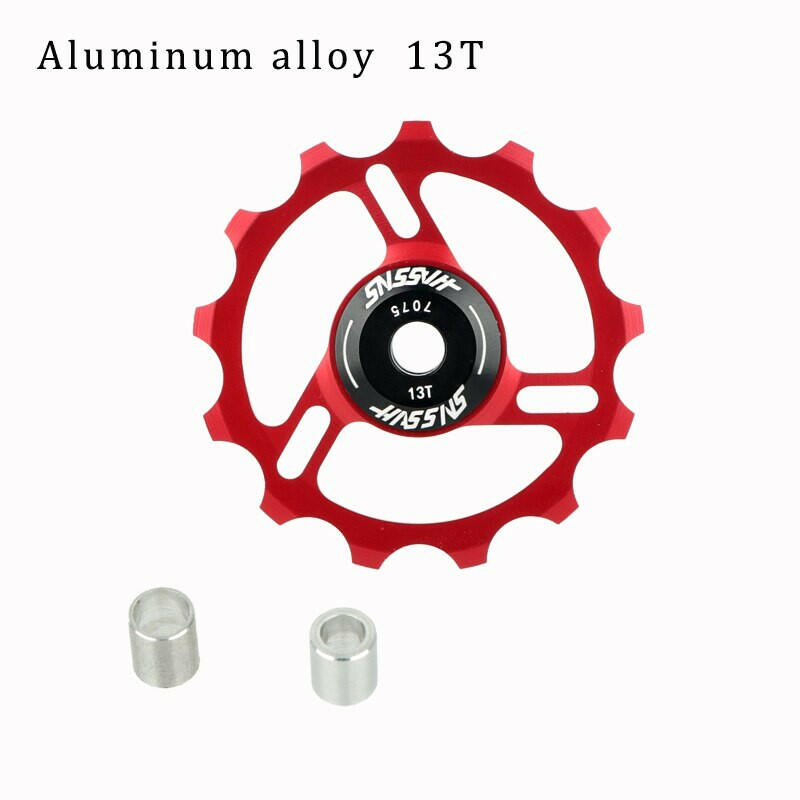 HASSNS Mtb Pulleys Bicycle Derailleur Metal Ceramics Bearing Road Mountain Bike Rear Derailleur Pulley Wheel 11T 13T Cycling-WAYBIKER