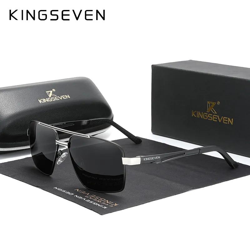 KINGSEVEN Brand Men's Aluminum Sunglasses Polarized Men Mirror Male Sun Glasses Sports Eyewear-WAYBIKER