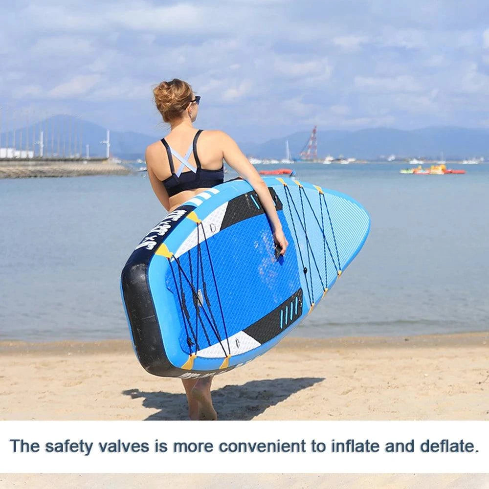Inflatable Stand-Up Surfboard Seaside Beach Water-skiing Surfboard Pulp Board Water Sports Thicken PVC Surfboard Paddle Board-WAYBIKER