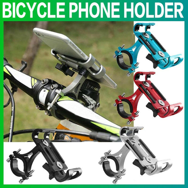 Metal Motorcycle Bike Phone Holder Aluminum Alloy Anti-slip Bracket GPS Clip Universal Bicycle Phone Stand for all Smartphones-WAYBIKER