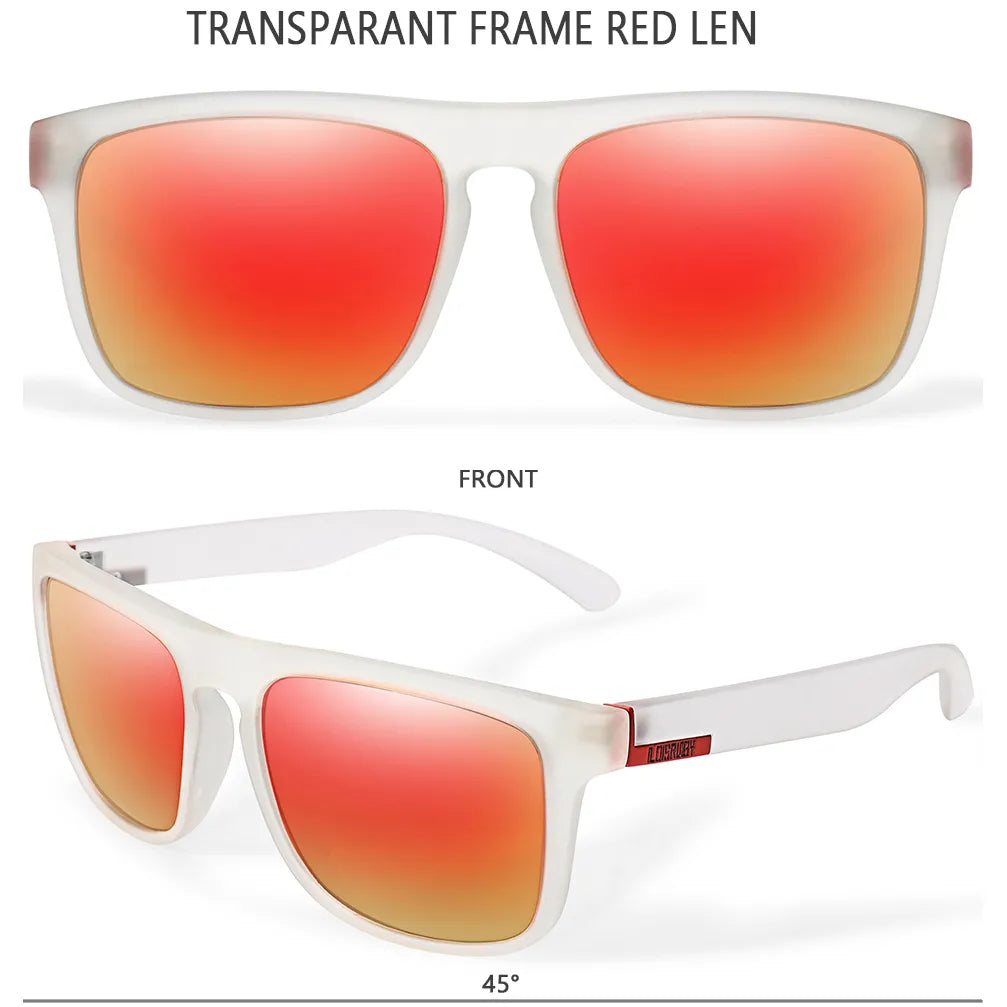 LOISRUBY Brand Square Cycling Sunglasses Men Women Polarized Goggles for Fishing Driving Running UV400 Eyewear-WAYBIKER