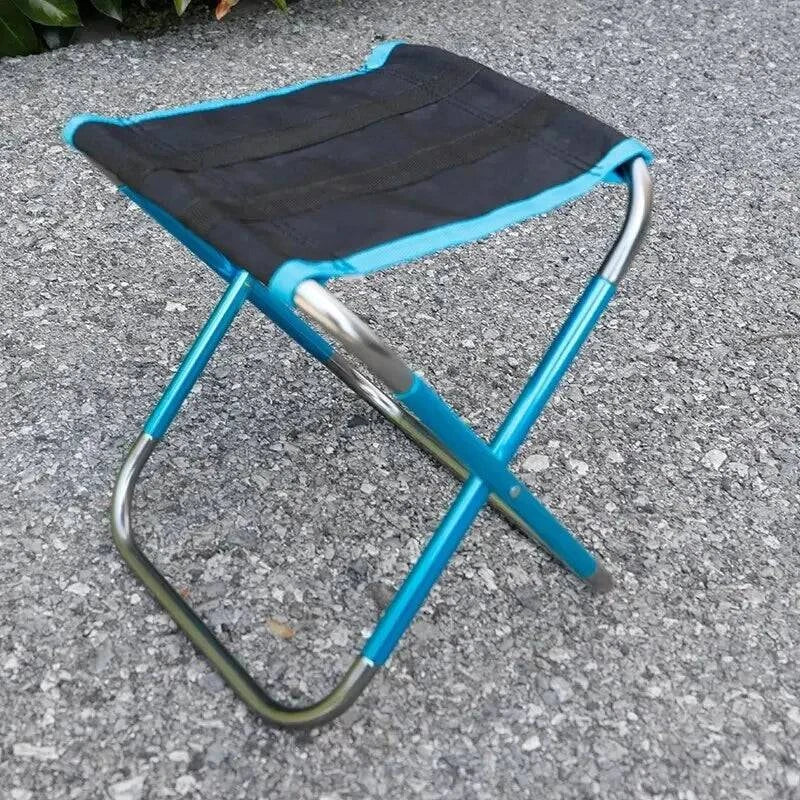 Outdoor Camping Chair Golden Aluminum Alloy Folding Chair With Bag Stool Seat Fishing Camping-WAYBIKER