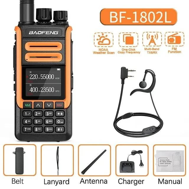 Baofeng BF-1802L Wireless Copy Frequency Walkie Talkie Tri Band NOAA Long Rang Ham Two Way Radio Commutator Station For UV-5R-WAYBIKER