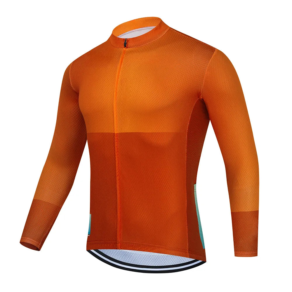Spring Long Sleeve Cycling Jersey Man's Cycling Clothing 2023 Summer Anti-UV Bike Jersey Breathable Bicycle Shirt-WAYBIKER