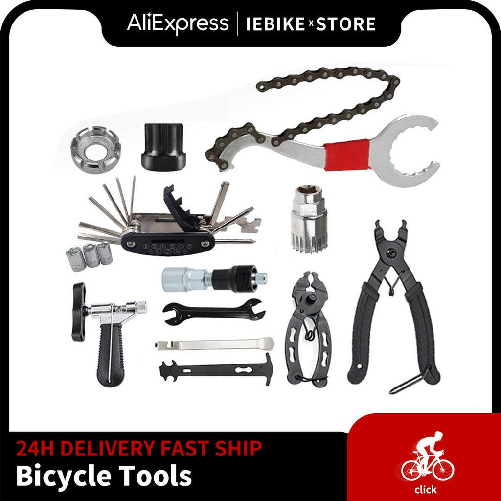 Bicycle Multitool Repair Tool Set Kit Remover Freewheel Crank Puller Spoke Nipple Wrench Spanner Chain Breaker Bicycle Tools MTB-WAYBIKER