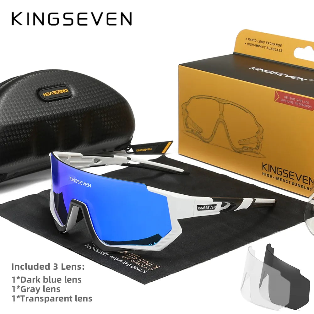 KINGSEVEN Cycling Sunglasses Men Women Mtb Bicycle Glasses UV400 Polarized Fishing Protection Eyewear Photochromic Bike Goggles-WAYBIKER